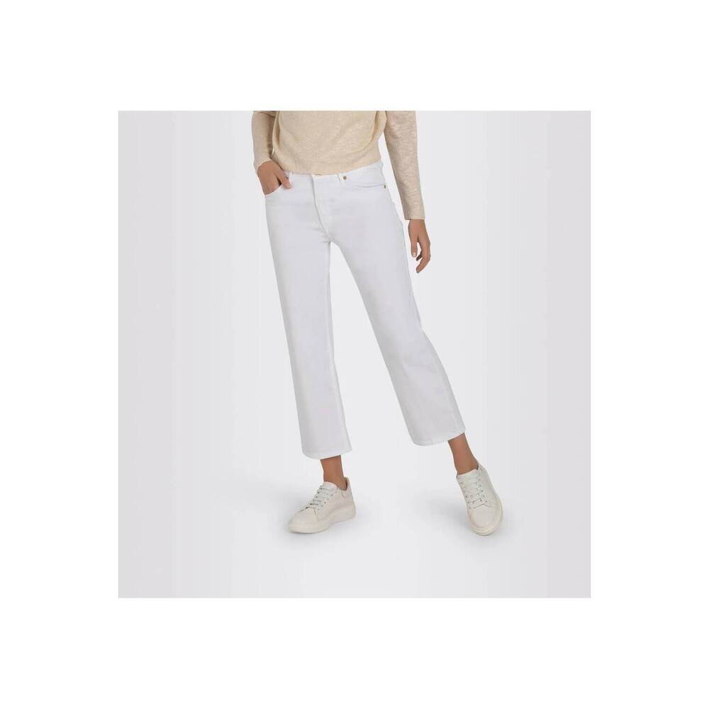 NEW MAC JEANS straight leg culotte jeans in white